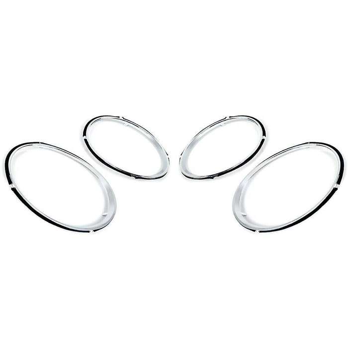 4 Pcs Electroplated Bright Strip Headlight Ring Frame for Flying Spur 2005-2013