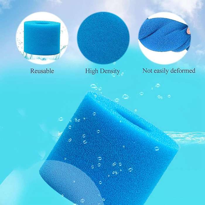 4 PCS Pool Filter for Type H,Replacement Swimming Pool Filter Foam Sponge Filter Cartridges for Typ