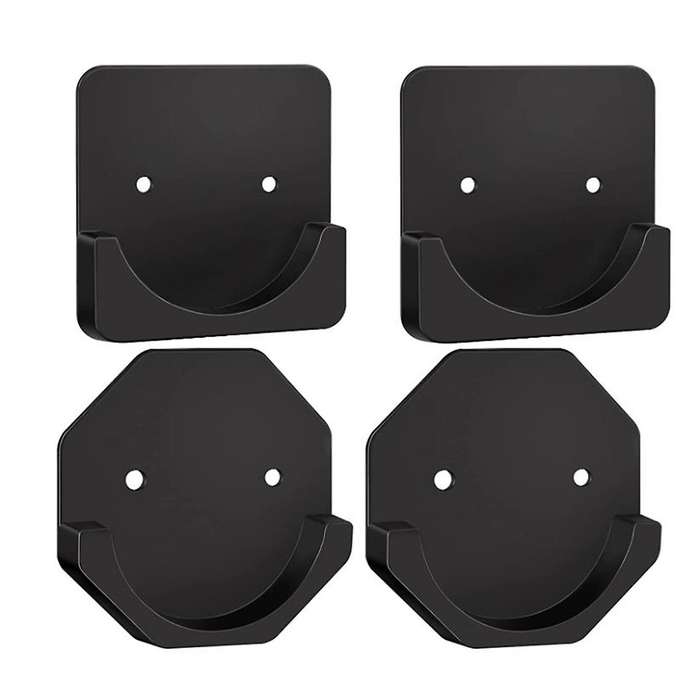 4 Pcs Shower Curtain Rod Mounting Bracket Bonding Shower Rod Mounting Retainer for Household Wall Ba