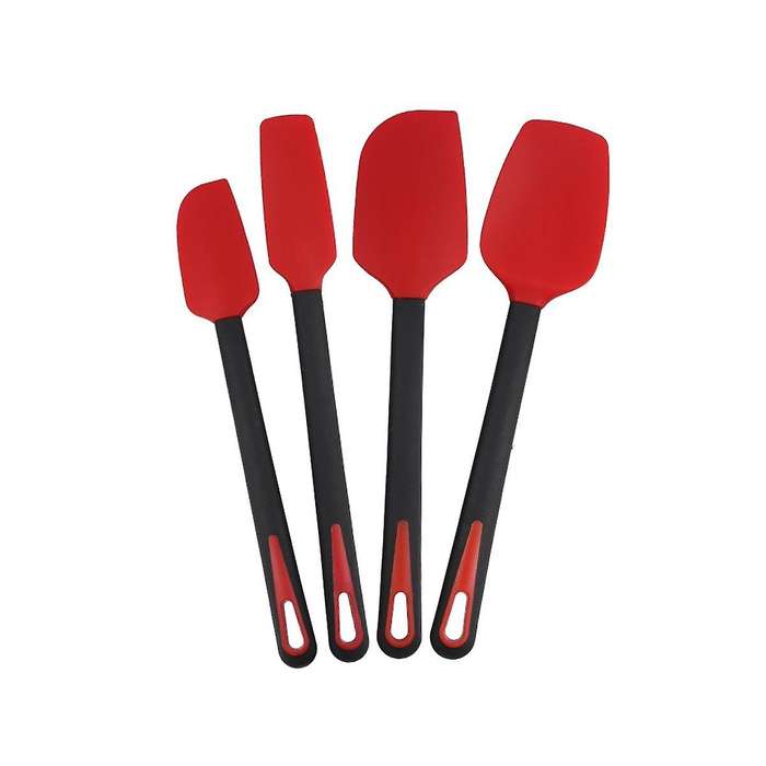 4 Pcs Silicone Spatulas for Cooking High Heat Resistant Scraper Commercial Baking Spatula for Kitche