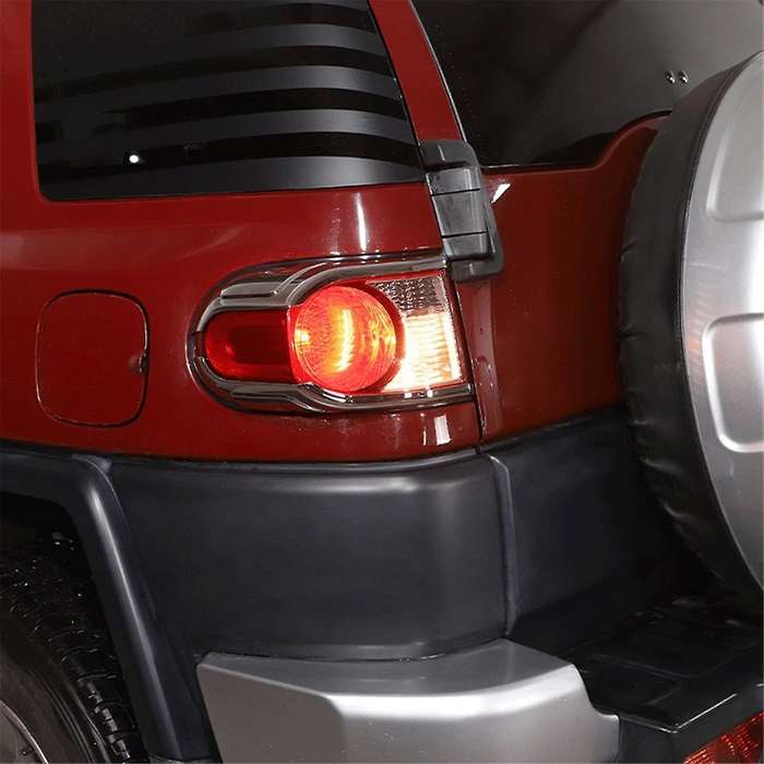 4 Pcs Silver Tail Light Cover Decorative Cover Protective Cover for 07-21 Decoration Accessories