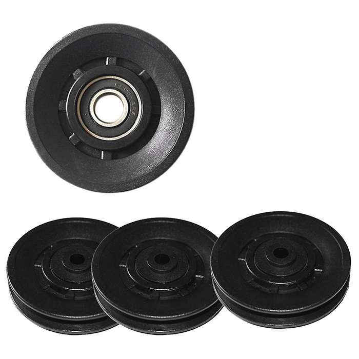 4 Pcs Universal 90mm Diameter Wearproof Bearing Pulley Wheel Cable Gym Fitness Equipment Part