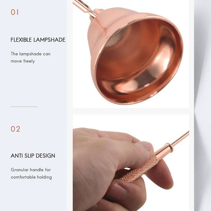 4 Pcs Vintage Metal Shape Candle Snuffer Long Handle Banquet Candle Extinguisher Candle Wedding Hom