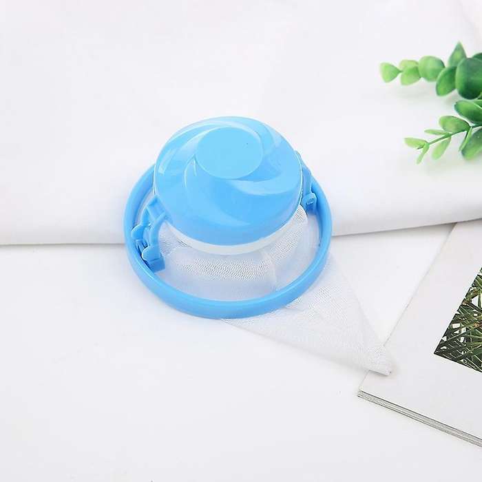 4 Pcs Washing Machine Hair Remover Floating Plastic Clothing Decontamination Hair Filter Blue Orange