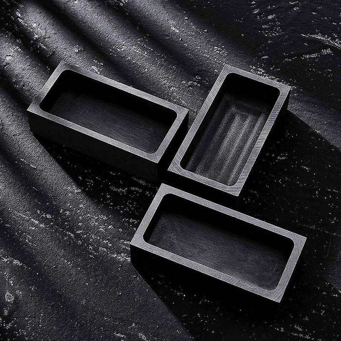 4 Piece 1 KG Graphite Ingot Mould Casting Ingot Crucible Mould Silver Gold Ingot Mould Melting Casti