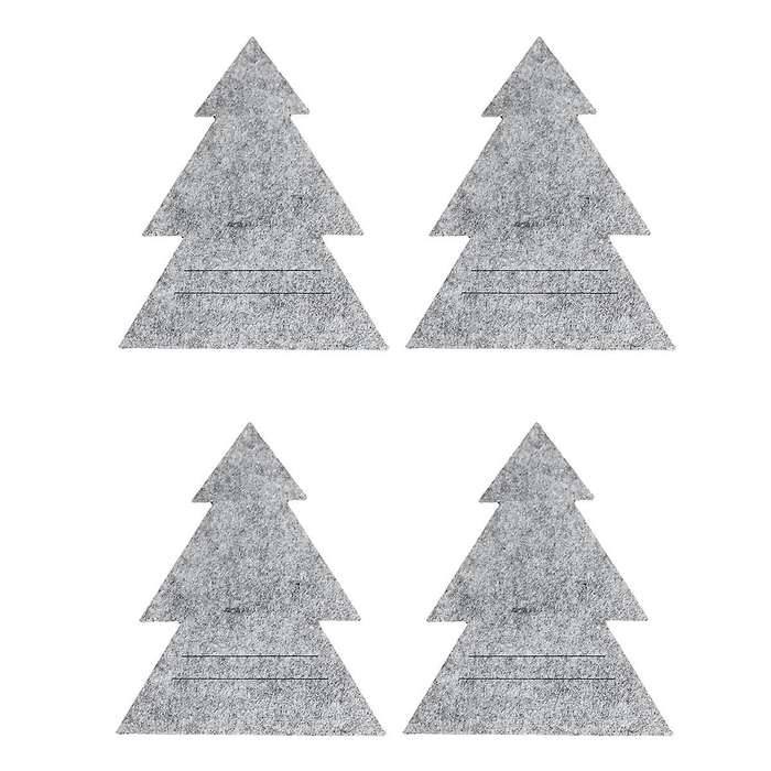 4 Pieces As A Set, Grey Christmas Tree Cutlery Bag Christmas Tree Cutlery Set