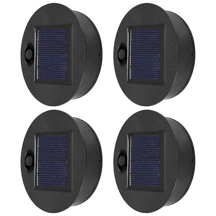 4 Pieces Replacement Solar Light Tops Outdoor Hanging Lantern Light Solar Light Parts Round Solar Li