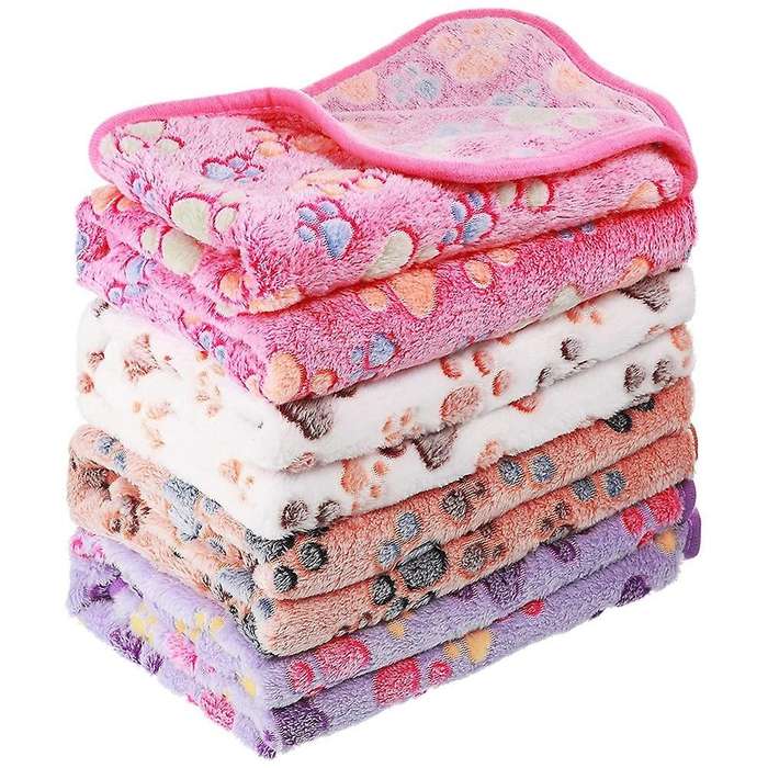 4 Pieces Puppy Blanket for Pet Cushion Small Medium and Large Dog Cat Bed Warm Soft Sleep Mat, Pet D