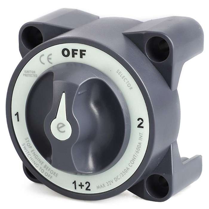 4 Position 32V 350 Amp E-Series Waterproof Protected Marine Boat Dual Battery Isolator Switches for