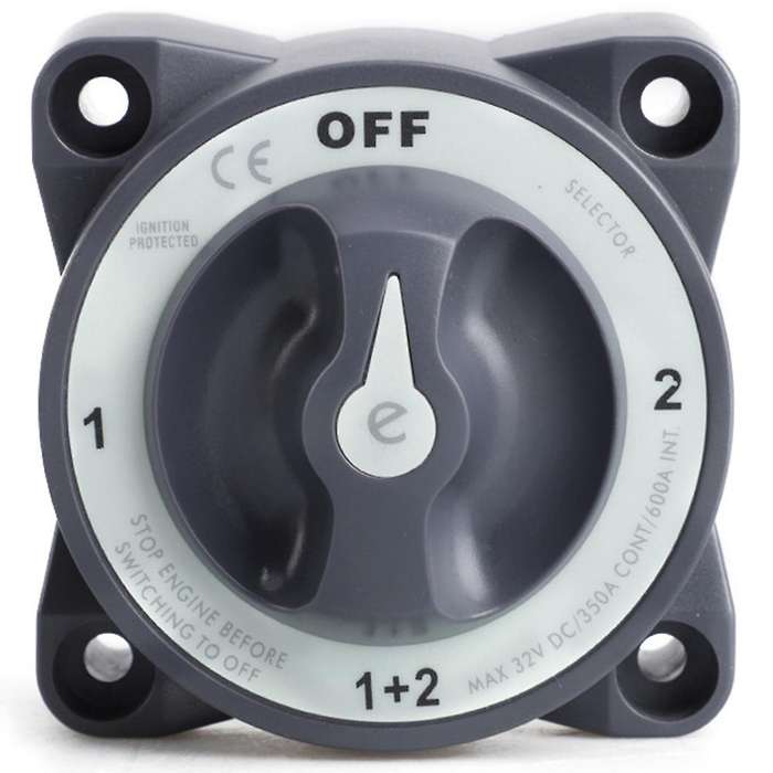 4 Position 32V 350 Amp E-Series Waterproof Protected Marine Boat Dual Battery Isolator Switches for