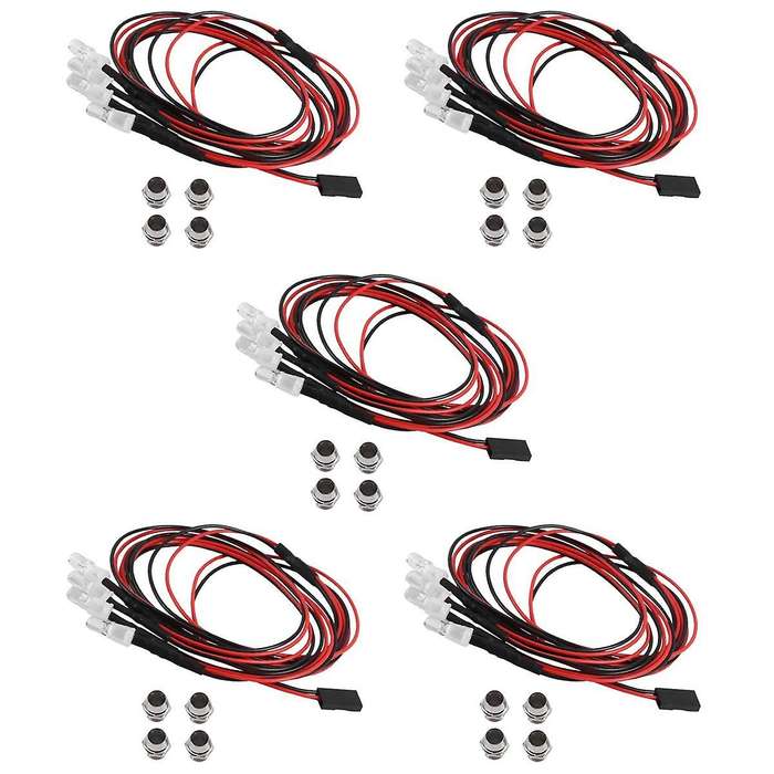 4 RC LED Light Kit for 1/10 RC Car Truck Crawler RC Model Drift Car Headlight Taillight , 5mm,Blue