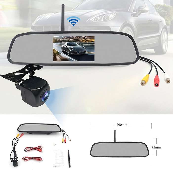 4.3 Inch HD 800X480 Car Wireless Wifi Video Player Monitor Interior Rear View Mirror with Night Reve