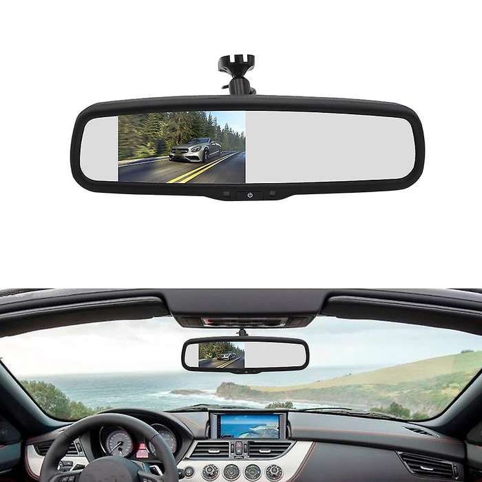 4.3 inch HD 800X480 Car Video Player Interior Rear View Mirror Replacement Monitor with Reverse Back