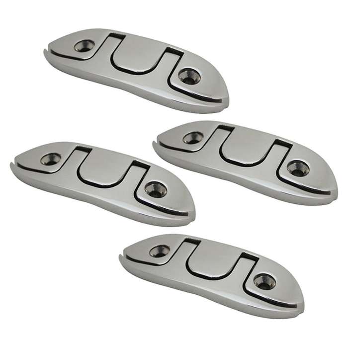 4.7 Inch Boat Folding Cleat Flush Mount Rope Cleat Flip Up Dock Cleat with Fastener,4pcs