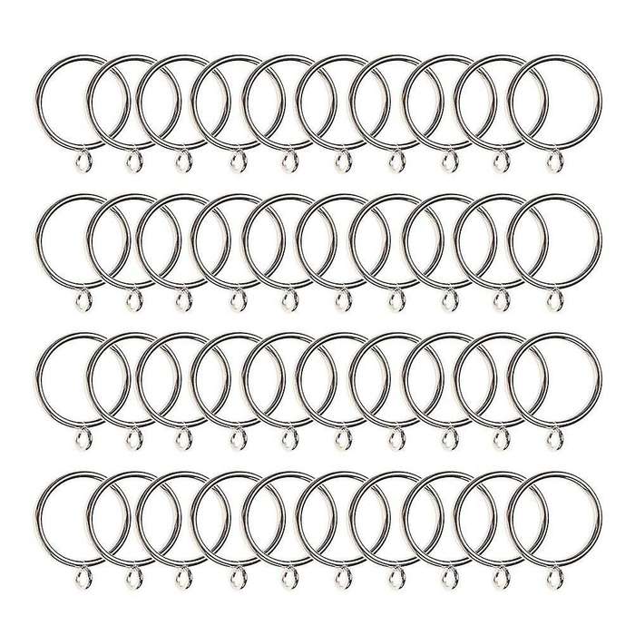 40 Pack Curtain Rings, 38mm Internal Diameter iron Curtains Rings Hanging Rings for Curtains and Ro