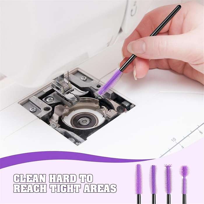 40 Pcs Nook and Cranny Sewing Machine Cleaning Brushes, Reusable Silicone Dense Bristles Cleaning Br
