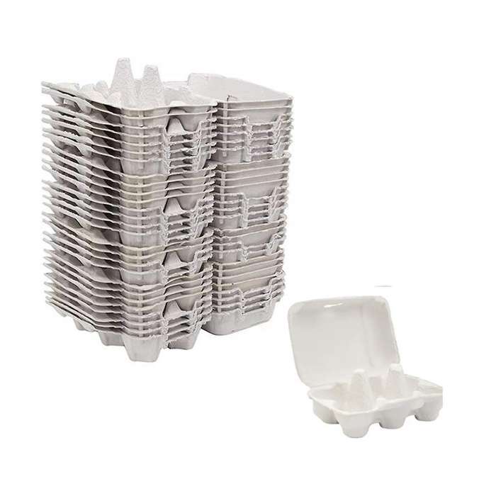 40 Pieces Paper Egg Cartons for Chicken Eggs Pulp Fiber Holder Bulk Holds 6 Count Eggs Farm Market