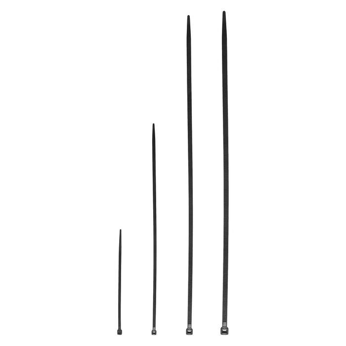 400 Pcs Black Cable Ties Plastic Nylon Zip Ties Self Locking Tie Wraps 2.5X100mm 2.5X200mm,3.6X300m