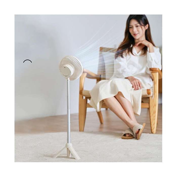 4000mah Outdoor Telescopic Fan Tripod Camping Ceiling Fan Household Desktop Shaking Head Fan Mini F