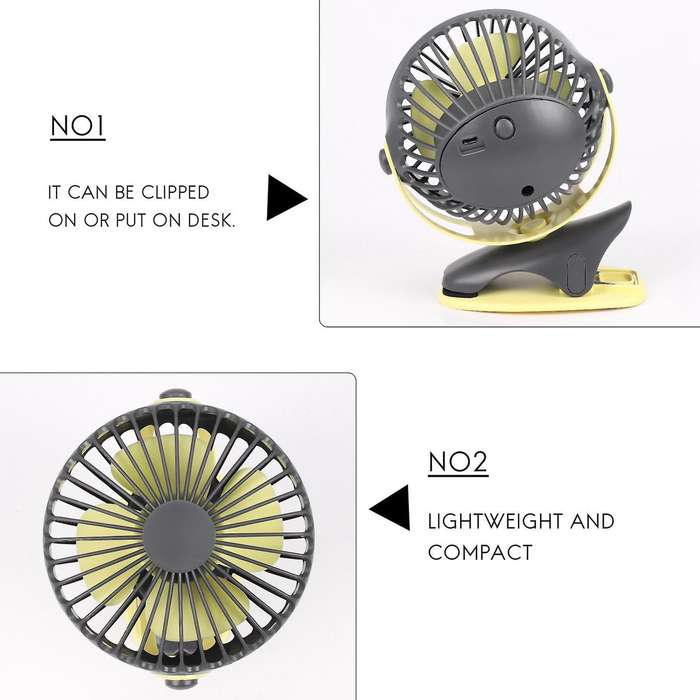 4000mah Portable Cooling Mini Usb Fan 4 Speeds All-round Rotation Rechargeable Air Fan Usb Charging