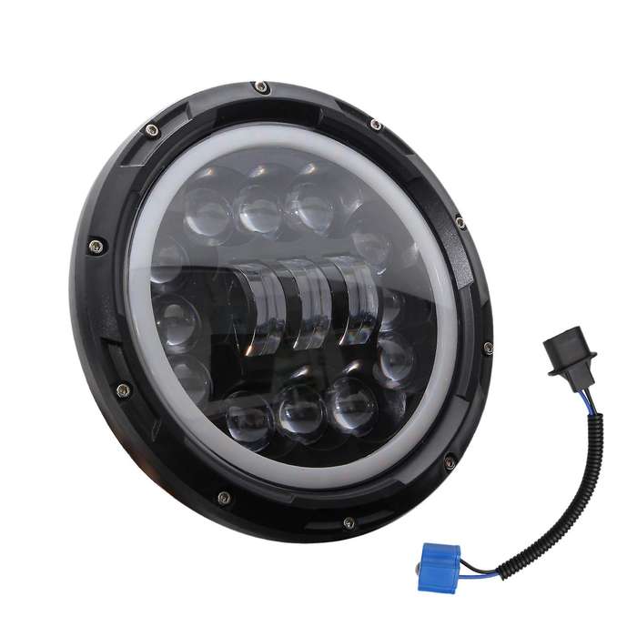 400W 40000LM 7Inch LED Headlight Hi/Lo Beam DRL for Wrangler JK TJ LJ 1997-2019 H4 with H13 Connecti