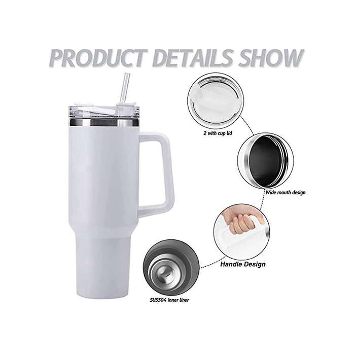 40oz Insulation and Cold Insulation Car Cup Double Vacuum 304 Stainless Steel Straw Cup