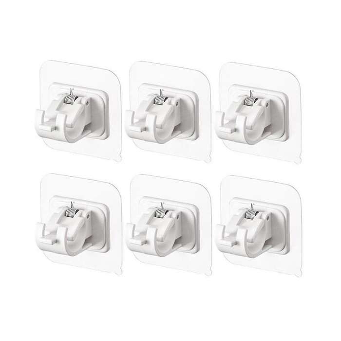40pcs Curtain Rods No Drill Curtain Rod Brackets Hooks Nail Free Adjustable Stick On Curtain Rod Tra