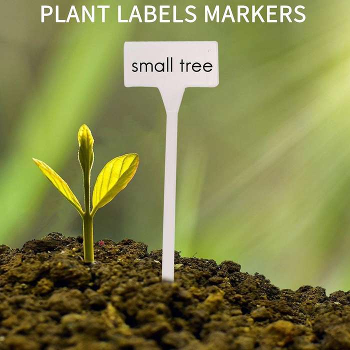 40Pcs Outdoor Plant Label,Waterproof Plastic Plant T-Type Tags, Durable Nursery Garden Markers,Perfe