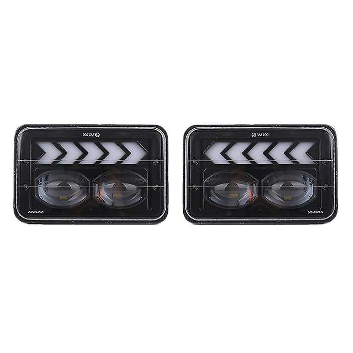 40W 4x6 LED Headlight Waterproof LED Projector Headlight Hi-Lo Beam DRL for xJ Car Accessories