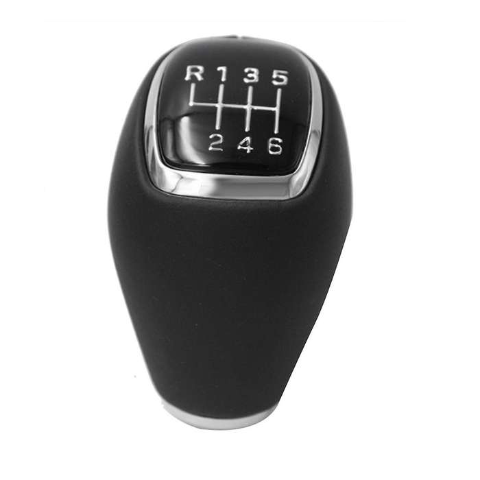 437112W200 Car 6 Speed Manual Leather Gear Shift Knob for IX45 Sports 2012-2015 Car Accessories
