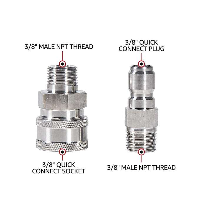 4500psi Ball Valve Kit Switch with 3/8inch Quick Plug Connector for Pressure Washer Hose Pump
