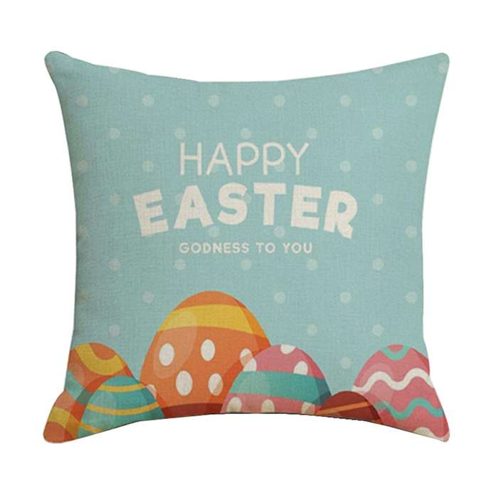 45X45cm Happy Easter Egg Pillowcases Cushion Cover Sofa Throw Pillow Case Decoration Living Room for