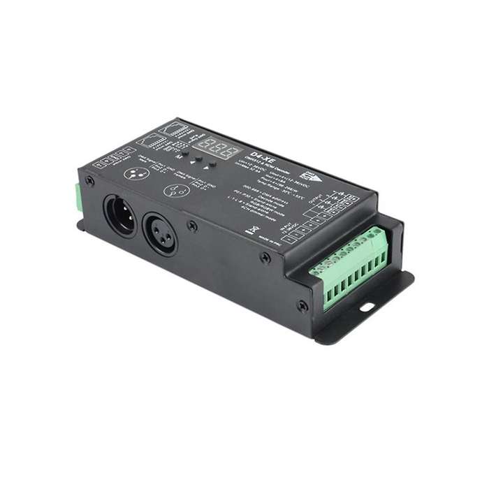 4ch D4-xe Dmx Decoder Controller Pwm Flicker Free Dimming 12v-36v Digital Display 2000hz 500hz for R