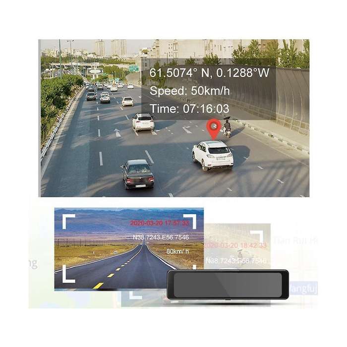 4k Streaming Rear View Mirror 12inch Full Screen Car Recorder Front Adas Rear Function Lighter Vers