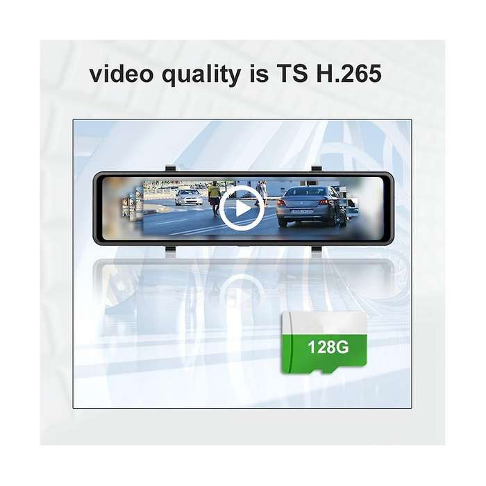 4k Streaming Rear View Mirror 12inch Full Screen Car Recorder Front Adas Rear Function Reduced Pres
