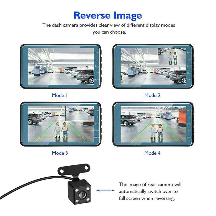 4Inch Touch Screen Dash Cam 1080P Car Dual Lens DVR Camera Driving Video Recorder Car Monitor Front