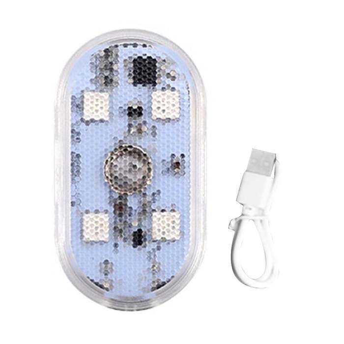 4LED Car Touch Lights Rechargeable Car Interior Dome Light Roof Ceiling Reading Lamps Trunk Magneti