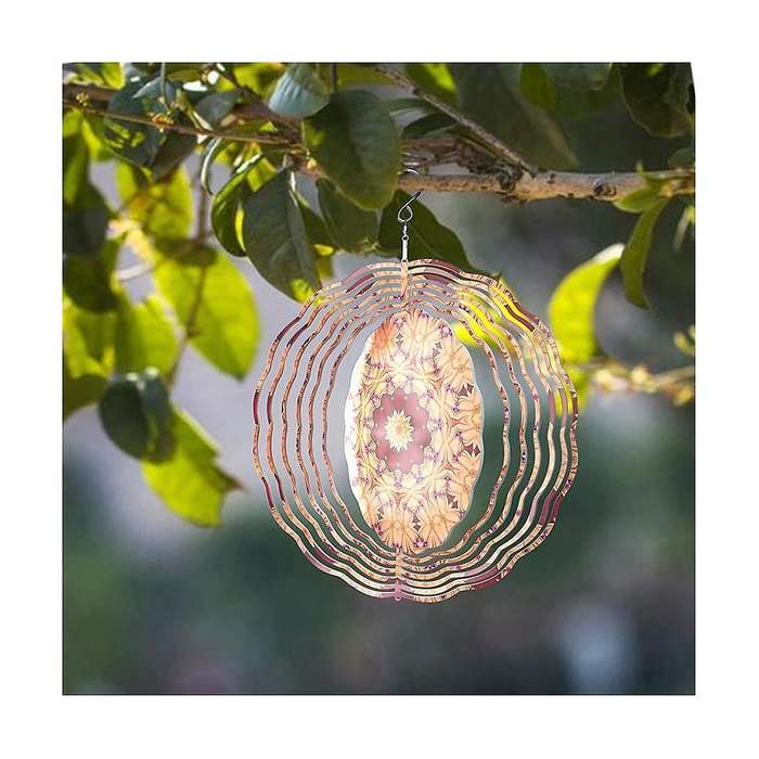 4pack 10 Inch Sublimation Wind Spinner Blanks,double-sided Hanging 3d Wind Sculpture for Outdoor Ga