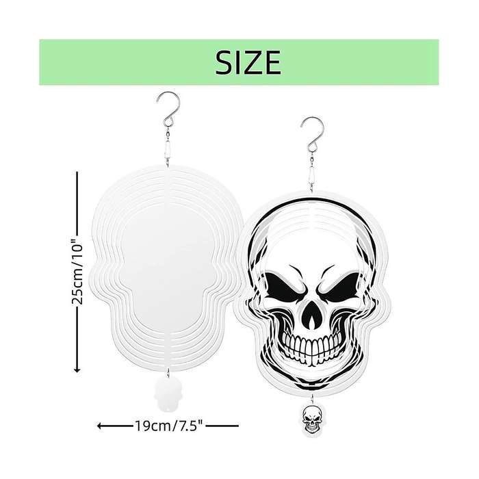 4pack Sublimation Wind Spinner Blanks, Shape 3d Aluminum Wind Powered Kinetic Sculpture for Yards &