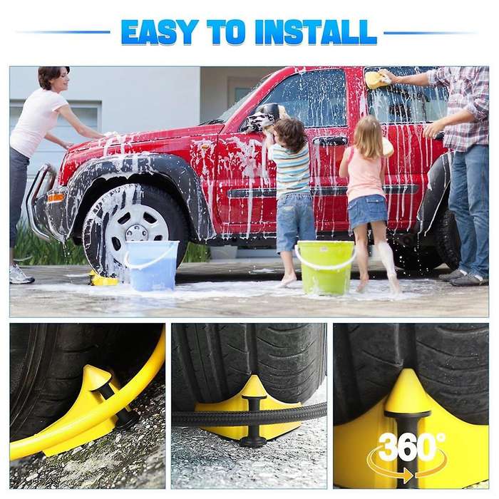 4-pack Tire Hose Rollers for Car Wash Avoid Snagging, Car Wash Detailing Supplies Tool, Auto Detaili