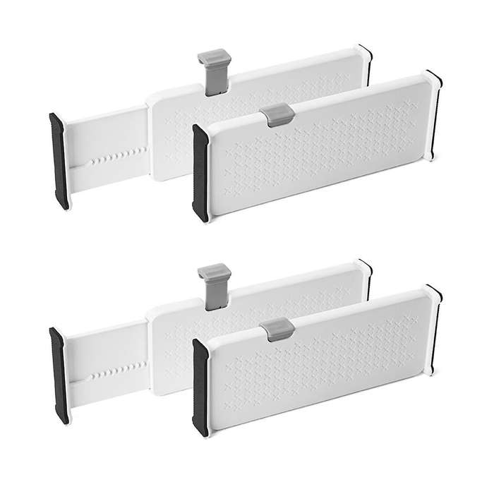 4pc Drawer Dividers Organizer Adjustable Storage Retractable Drawer Partition Holder Household Clapb