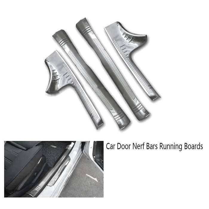 4pc Stainless Steel Door Step Sill Scuff Plate Cover Guards for C Class W205 C180l/c200l/c260l 15-16
