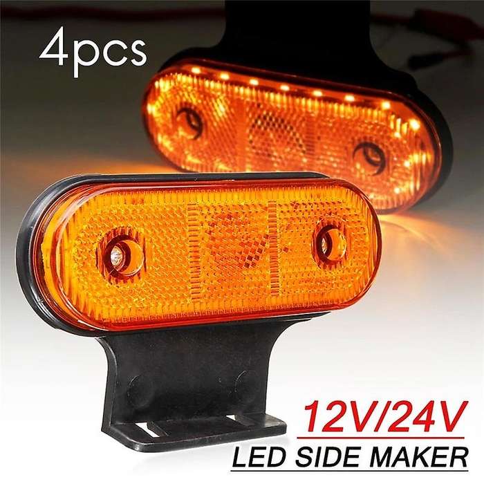 4pcs 12v 24v 20 Led Car Truck Side Marker Light Rear Tail Light Accessories for Rv Trailer Lorry Pi