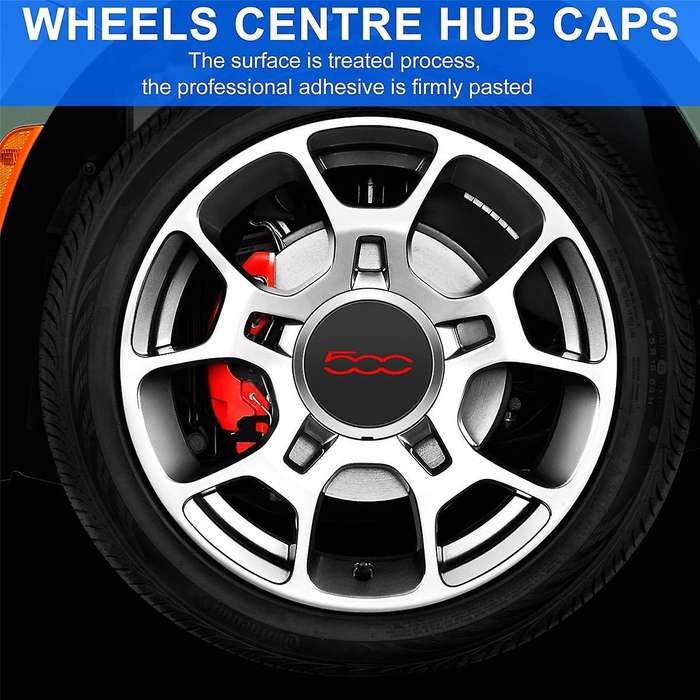 4pcs 133mm Hubcap for Wheels Centre Hub Set 68078419ac 68078421ac Dust Cover 51884863 Red