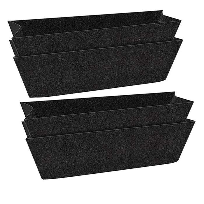 4Pcs 24Inch Felt Replacement Coconut Liner for ,Fabric Liners for Hanging Baskets,Rectangle Planting