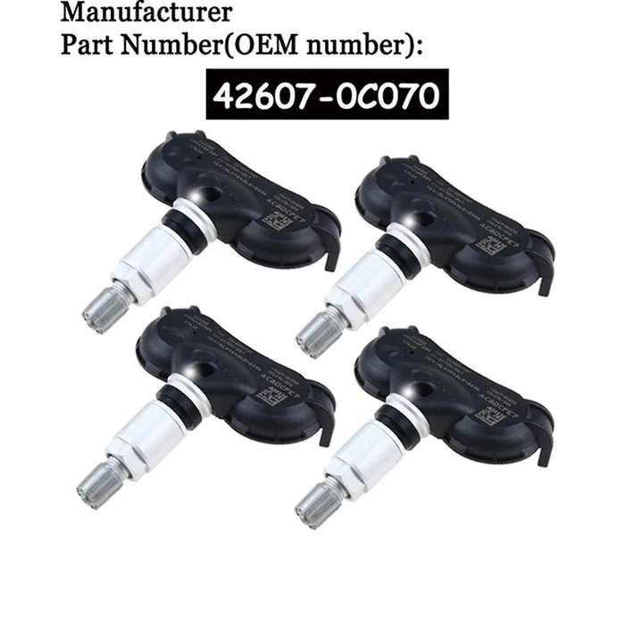 4pcs 315mhz Tpms Tire Pressure Sensor for Sequoie Sienna 42607-0c050 42607-08010 42607-0c030