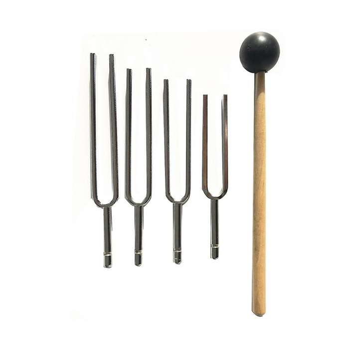 4pcs Accurate Frequency 256hz 320hz 384hz 512hz Music Tuning Fork Set Music Flat Fork Measure Gauge