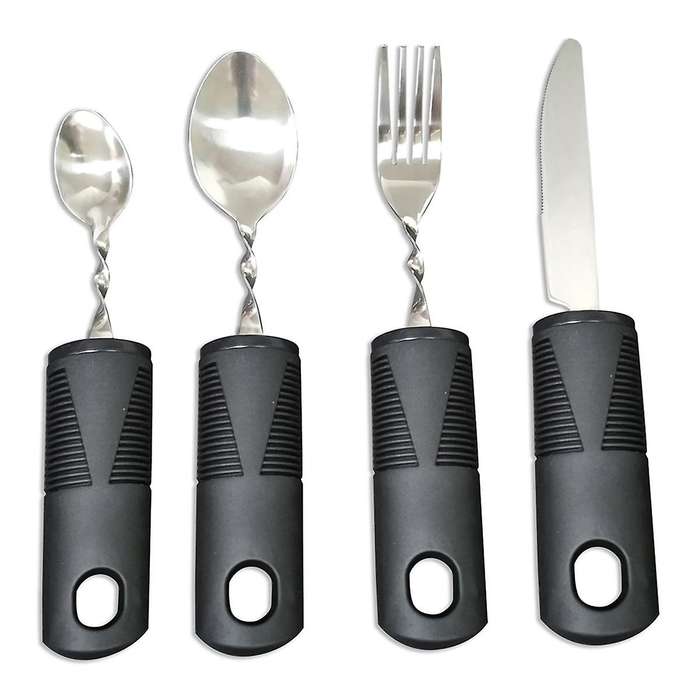 4pcs Bendable Cutlery Disabled Utensil Adult Weighted Utensils Elderly Built Adults Adaptive Tablewa
