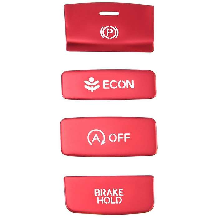 4PCS Brake Button Sticker Cover Trim Decor for 11Th 2022 2023 Red Interior Accessories