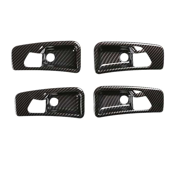4PCS Car Carbon Fiber Inner Door Handle Bowl Cover Trim for G Class W463 G63 G500 2007-2010